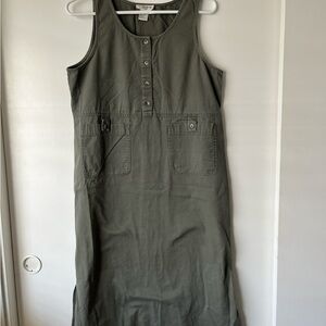 Vintage Olive Green Sleeveless Dress